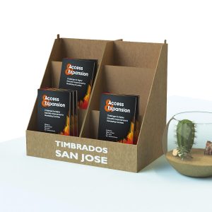 Porta de cartón folletos de 6 compartimentos (pack de 10)