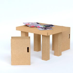 Silla de cartón plegable (pack de 4)