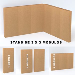 Stand de cartón dos vistas sin tornilleria