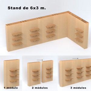 Estantes de cartón para stand