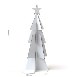 Árbol de navidad de cartón desmontable (pack de 10)