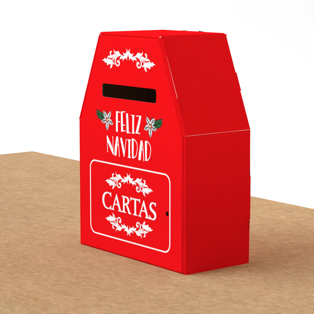 Buzón de cartón navideño (pack de 12)