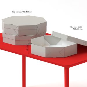 Caja de cartón octogonal decorativa (pack de 4)