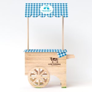 Carrito para degustaciones de cartón