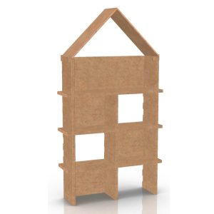 Casa de cartón estanteria casita de juegos