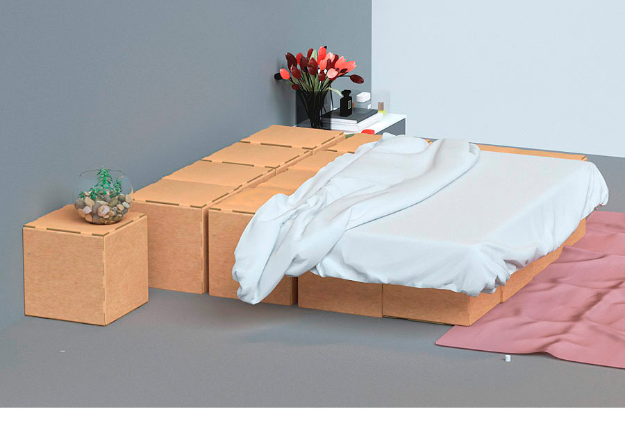 Realizar Home Staging con cubos de cartón