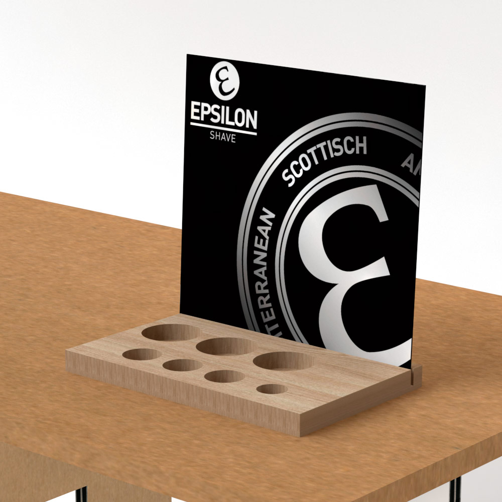 Expositor en madera para cosmética (pack de 20)