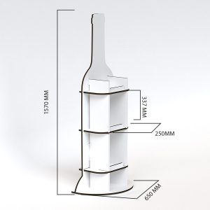 Expositor de cartón para botellas de vino personalizado (pack de 10)
