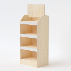 Expositor de madera de pino económico (pack de 10)