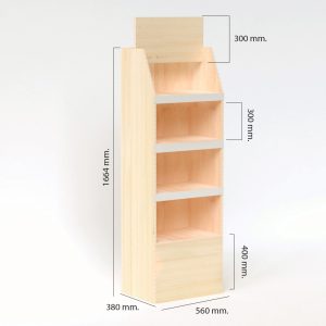 Expositor de madera de pino para vino (Pack de 10)