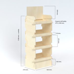 Expositor de madera económico (pack de 10)