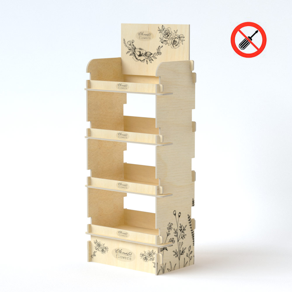 Expositor de madera económico (pack de 10)