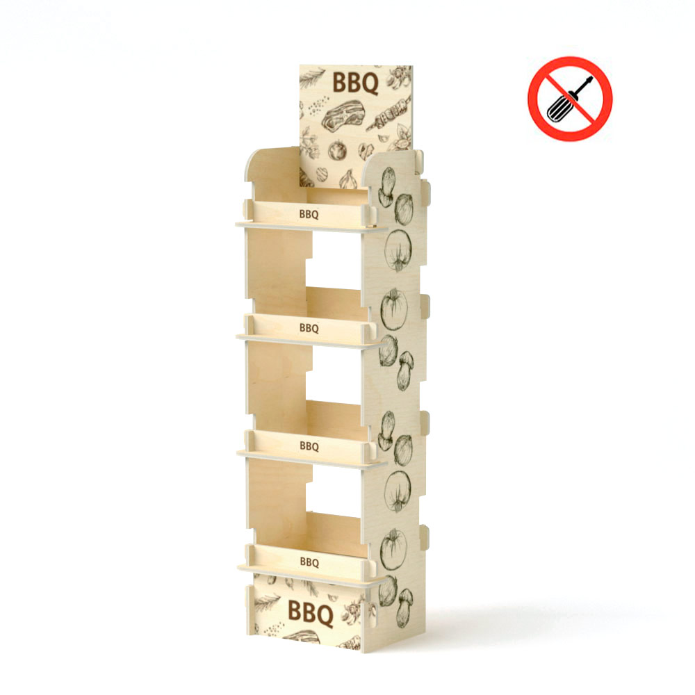 Expositor de madera para supermercados (pack de 10)