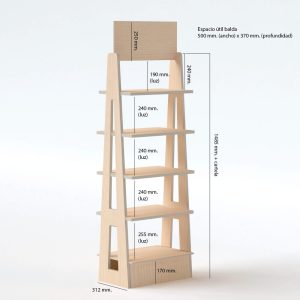 EXPOSITOR DE MADERA DE PARAFARMACIA pack de 8