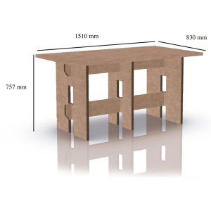 Mesa de cartón muy resistente