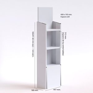 Floor stand de cartón para comercio resistente (pack de 10)
