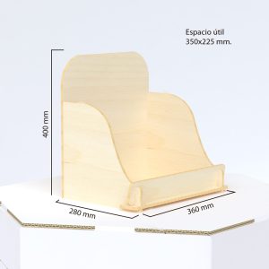 Expositor de mostrador de madera (pack de 10)