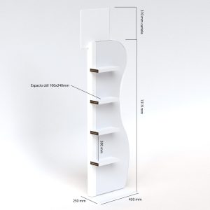 Display de suelo de cartón para calzado (pack de 3)