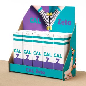 Expositor de mostrador de cartón para calcetines (pack de 20)