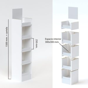 Expositor modular en cartón