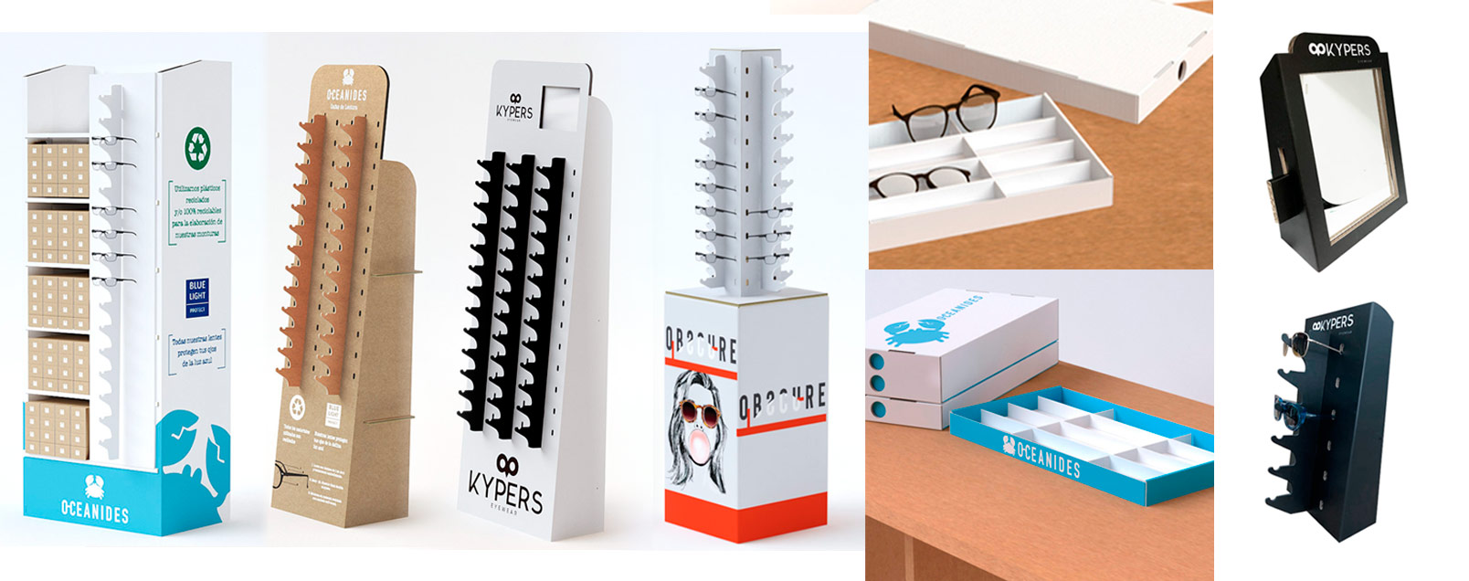 Expositores para gafas de cartón para negocios